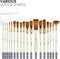 21 Piece Paint Brush Set, ARTIFY 18 Acrylic Paint Brushes, Palette Knife, and 2 Sponges, Professional Artist Paint Brushes for Acrylics, Watercolors, Gouache, Canvas, and Face Painting, Ivory White